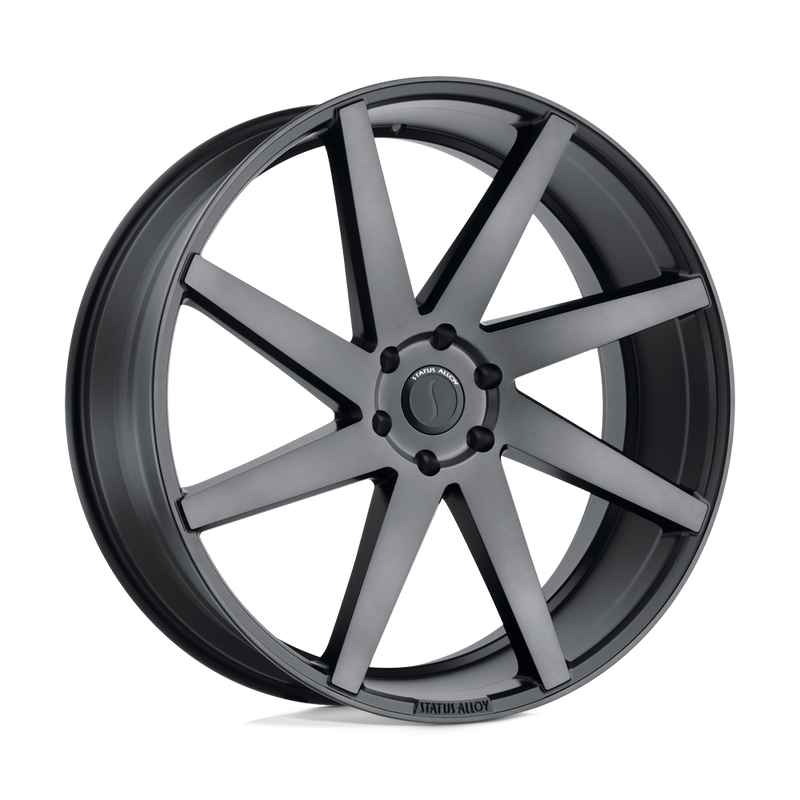 Status Wheels - BRUTE - Gunmetal - Carbon Graphite - 24" x 9.5", 30 Offset, 6x135 (Bolt Pattern), 87.1mm HUB