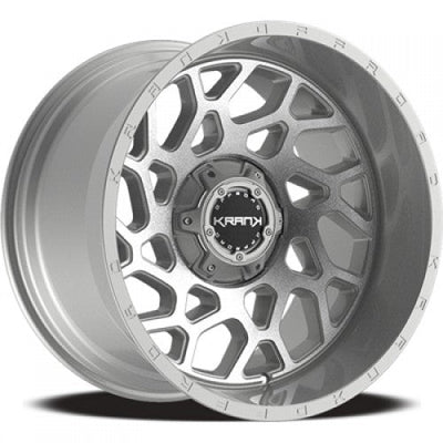 KranK Off-road - Ambush - Silver - Brushed Aluminum - 22" x 12", -44 Offset, 6x135/139.7 (Bolt Pattern), 108mm HUB