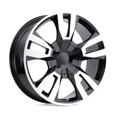 OE Creations - PR188 - Black - GLOSS BLACK MACHINED - 22" x 9", 27 Offset, 6x139.7 (Bolt Pattern), 78.1mm HUB