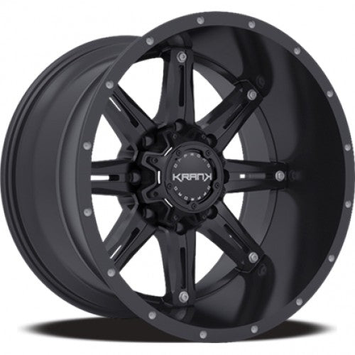 KranK Off-road - Shaft - Black - Satin Black - 20" x 12", -44 Offset, 6x135/139.7 (Bolt Pattern), 108mm HUB