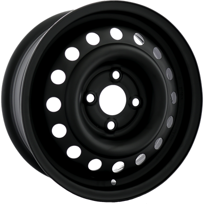 Envy Wheels - NX6 STEEL WHEEL - Black - FLAT BLACK - 15" x 5.5", 40 Offset, 4x114.3 (Bolt Pattern), 66.1mm HUB