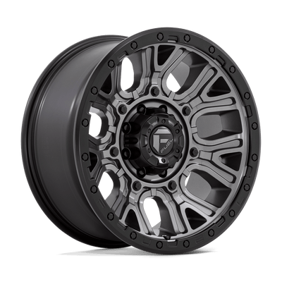 Fuel - D825 TRACTION - Gunmetal - MATTE GUNMETAL WITH BLACK RING - 20" x 9", 1 Offset, 8x180 (Bolt Pattern), 124.2mm HUB