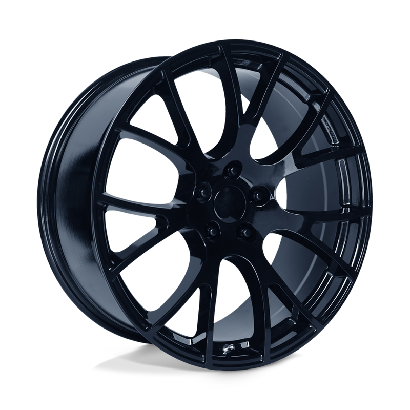 OE Creations - PR161 - Black - GLOSS BLACK - 22" x 9.5", 18 Offset, 5x115 (Bolt Pattern), 71.5mm HUB