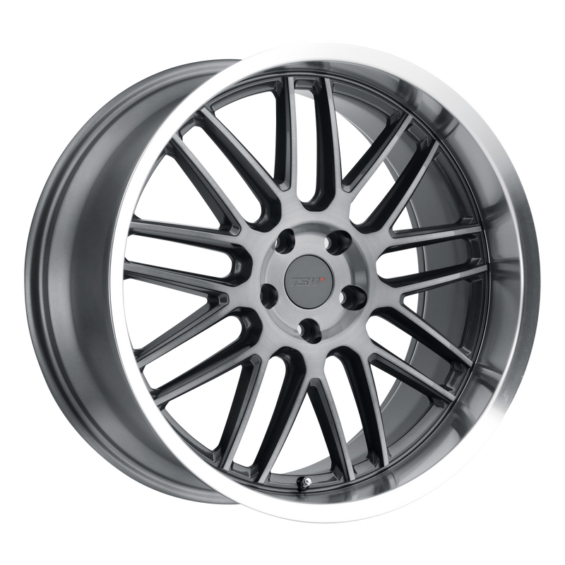TSW Wheels - AVALON - Gunmetal - GUNMETAL W/ BRUSHED GUNMETAL FACE & MACHINED LIP - 19" x 8.5", 42 Offset, 5x112 (Bolt Pattern), 66.56mm HUB