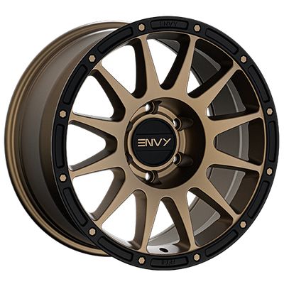 Envy Wheels - FFT8BZ - Bronze - BRONZE / BLACK LIP - 20" x 10", -12 Offset, 6x139.7 (Bolt Pattern), 78.1mm HUB