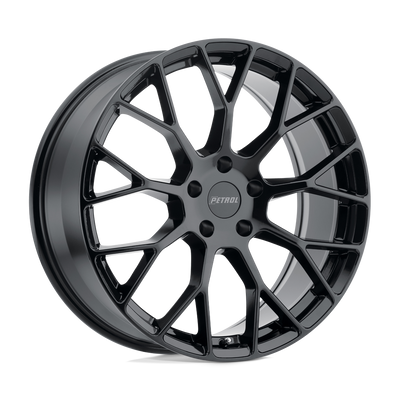 Petrol Wheels - P2B - Black - GLOSS BLACK - 20" x 8.5", 40 Offset, 5x114.3 (Bolt Pattern), 76.1mm HUB
