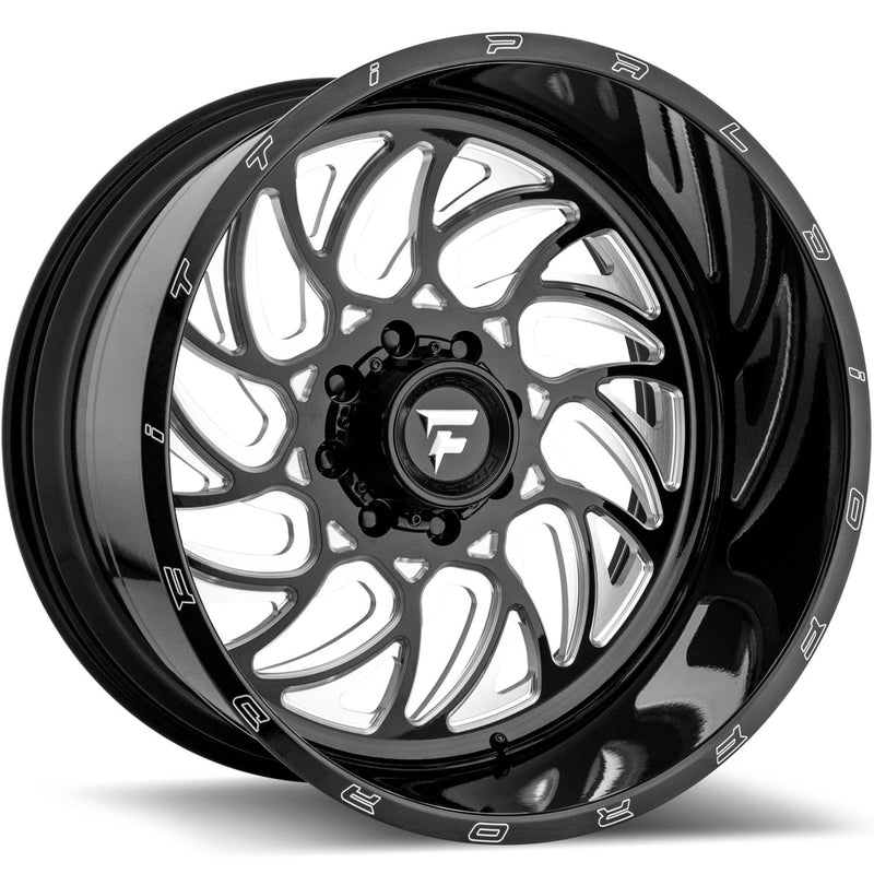 Fittipaldi Offroad - FTF09 - Black - Black Milled - 22" x 12", -51 Offset, 6x139.7 (Bolt Pattern), 78.1mm HUB