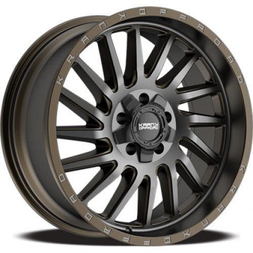 KranK Off-road - Coil - Bronze - Bronze Dark Tint W-Gloss Black Barrel - 22" x 12", -44 Offset, 6x135/139.7 (Bolt Pattern), 108mm HUB