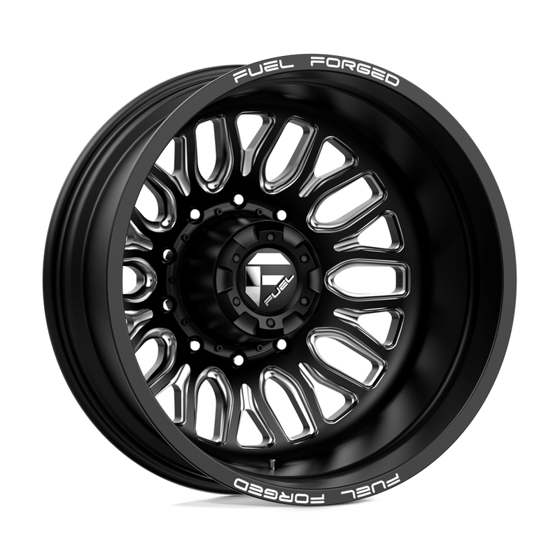 Fuel Mono - DB66 FFC66 - Black - MATTE BLACK MILLED - 22" x 8.5", -202 Offset, 10x225 (Bolt Pattern), 170.1mm HUB