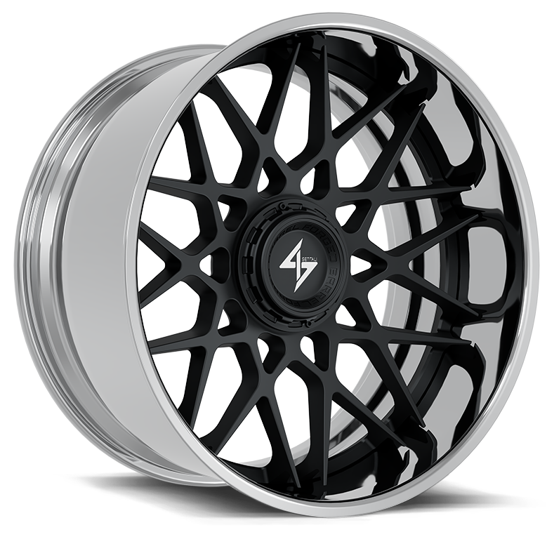 Sentali - BFX5 - Polished - Polished Lip / Gloss Black Centre - 22" x 12", -44 Offset, 6x135/139.7 (Bolt pattern), 106.10mm HUB