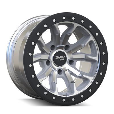 Dirty Life - DT-1 - Silver - Machined - 17" x 9", -12 Offset, 6x139.7 (Bolt pattern), 106.00mm HUB