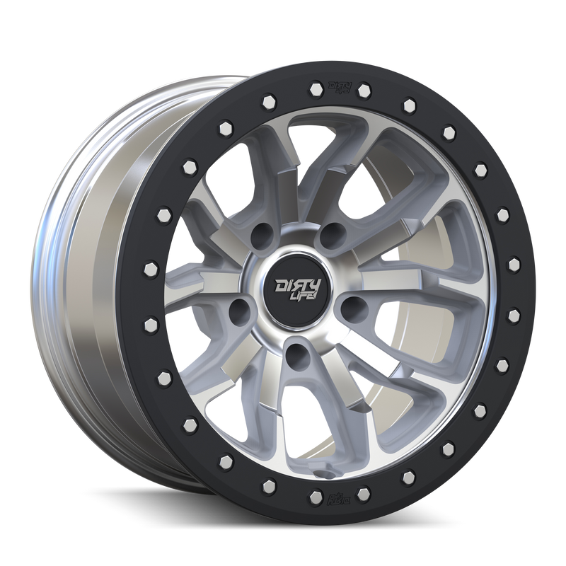 Dirty Life - DT-1 - Silver - Machined - 17" x 9", -12 Offset, 6x139.7 (Bolt pattern), 106.00mm HUB
