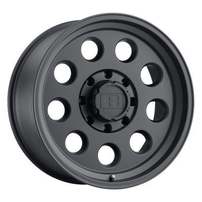Level 8 - HAULER - Black - Matte Black - 16" x 8.5", -6 Offset, 5x114.3 (Bolt Pattern), 76.1mm HUB