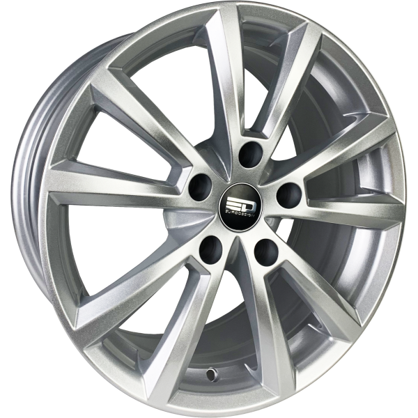 Euro Design - AD-2 - Silver - Hyper Silver - 17" x 7.5", 35 Offset, 5x127 (Bolt pattern), 71.56mm HUB