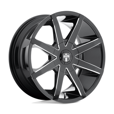 DUB - S109 PUSH - Black - GLOSS BLACK MILLED - 20" x 8.5", 35 Offset, 6x120/132 (Bolt Pattern), 74.5mm HUB