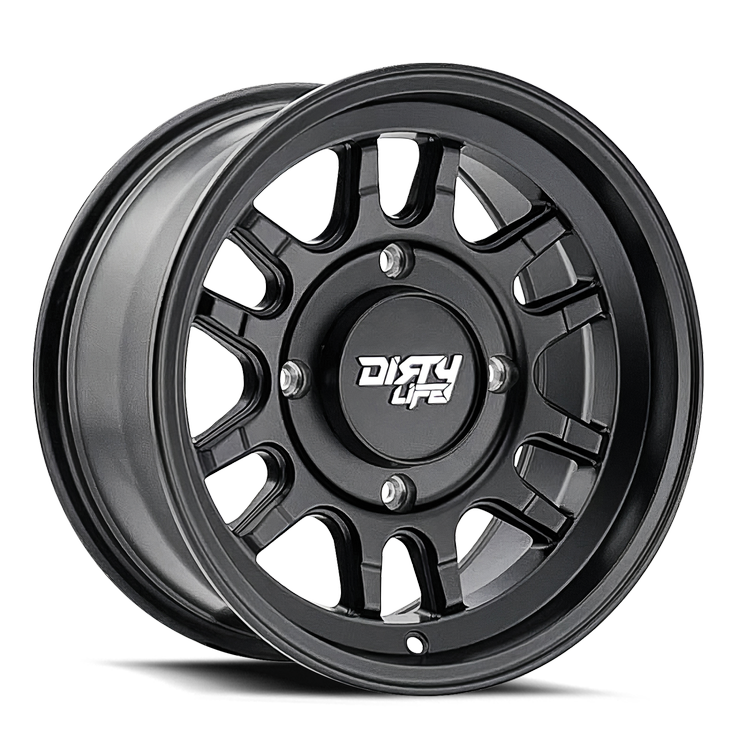 Dirty Life - CANYON SPORT SXS - Black - MATTE BLACK - 15" x 7", 13 Offset, 4x137 (Bolt Pattern), 106.3mm HUB
