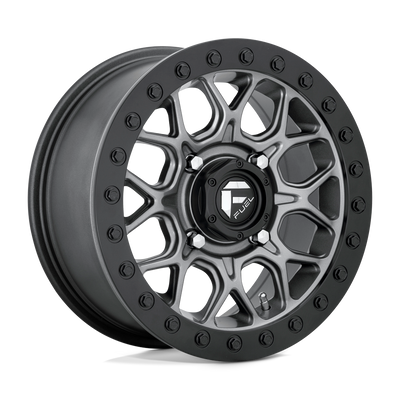 Fuel UTV - D919 TECH BEADLOCK - Gunmetal - MATTE GUN METAL BLACK BEAD RING - 15" x 7", 38 Offset, 4x137 (Bolt Pattern), 110.1mm HUB