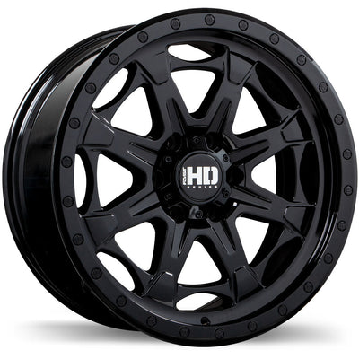 Fast HD - Hooligan - Black - Gloss Black - 18" x 9", 10 Offset, 6x139.7 (Bolt Pattern), 106.1mm HUB