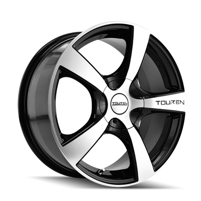 Touren - TR9 - Black - BLACK/MACHINED FACE/MACHINED LIP - 17" x 7", 42 Offset, 5x112/120 (Bolt Pattern), 72.6mm HUB