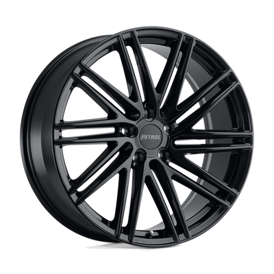Petrol Wheels - P1C - Black - GLOSS BLACK - 18" x 8", 40 Offset, 5x105 (Bolt Pattern), 72.1mm HUB
