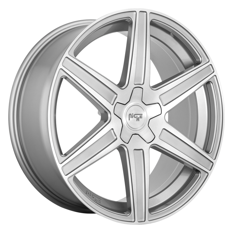 Niche - M241 CARINA - Gunmetal - ANTHRACITE AND BRUSHED TINTED CLEAR - 20" x 10.5", 4 Offset, 5x112 (Bolt Pattern), 66.56mm HUB