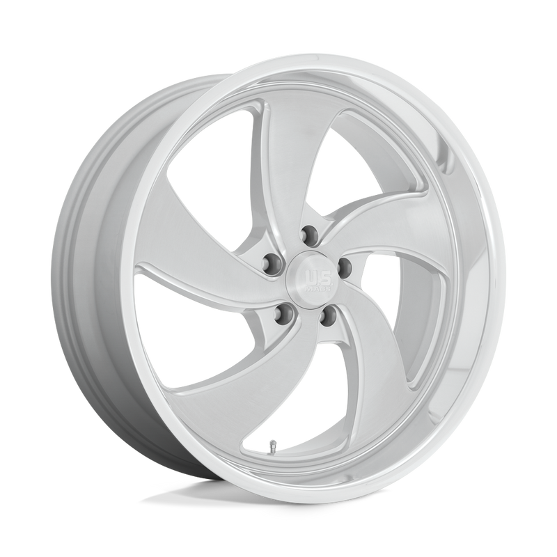 US Mag - U134 DESPERADO - Silver - SILVER BRUSHED FACE MILLED DIAMOND CUT MILLED - 20" x 9.5", 1 Offset, 5x127 (Bolt Pattern), 78.1mm HUB