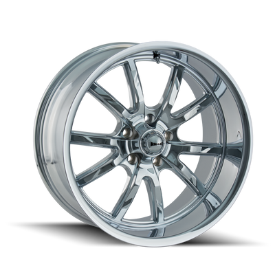 Ridler - 650 - Chrome - CHROME - 20" x 8.5", 0 Offset, 5x120.65 (Bolt Pattern), 83.8mm HUB