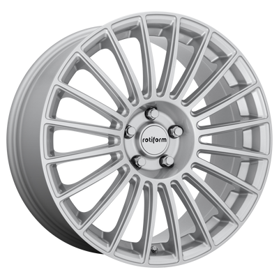 Rotiform - R153 BUC - Silver - GLOSS SILVER - 18" x 9.5", 35 Offset, 5x112 (Bolt Pattern), 66.56mm HUB