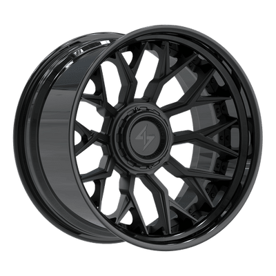 Sentali - BFX-2 - Black - Gloss Black Lip / Matte Black Centre - 22" x 10", -24 Offset, 6x135/139.7 (Bolt pattern), 106.1mm HUB