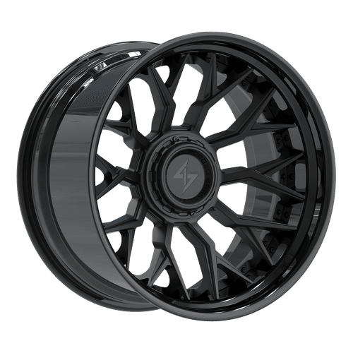 Sentali - BFX-2 - Black - Gloss Black Lip / Matte Black Centre - 22" x 10", -24 Offset, 6x135/139.7 (Bolt pattern), 106.1mm HUB