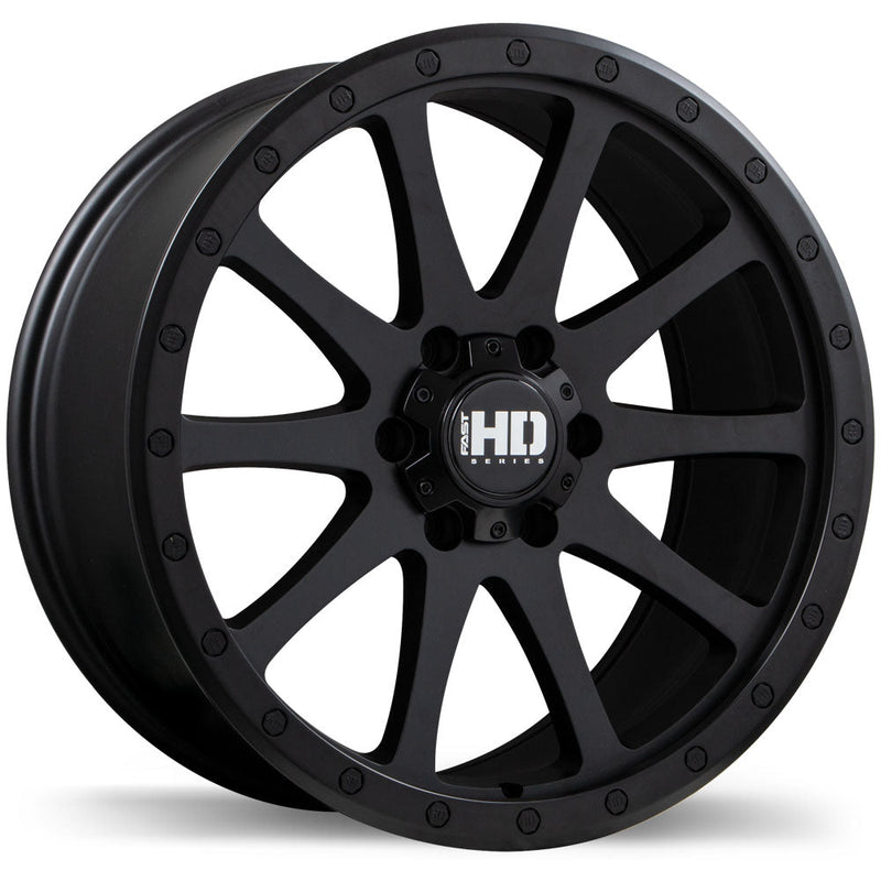 Fast HD - Throttle - Black - Satin Black - 17" x 9", 25 Offset, 6x139.7 (Bolt Pattern), 78mm HUB