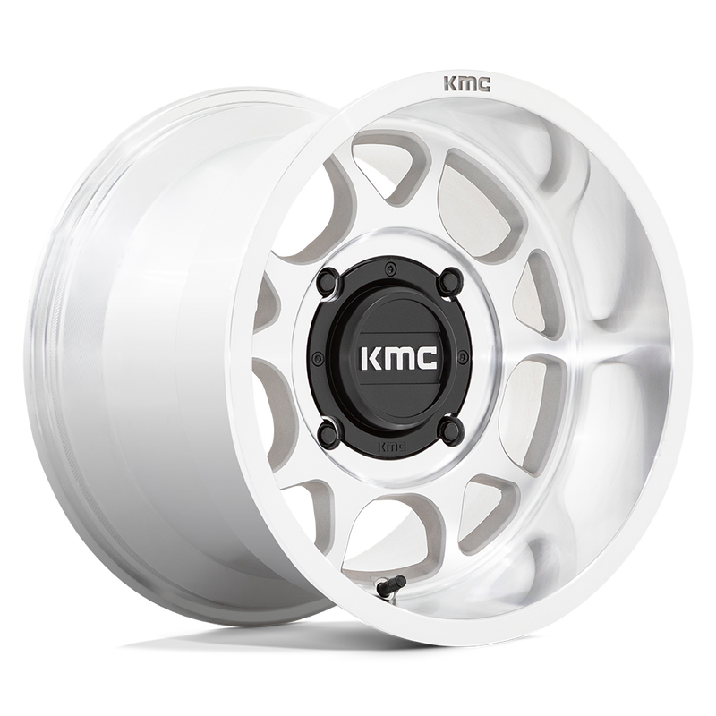 KMC Powersports - KS137 TORO S UTV - Silver - MACHINED - 15" x 10", 0 Offset, 4x156 (Bolt Pattern), 115.1mm HUB