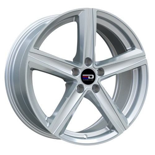 Euro Design - Spa - Silver - Silver - 17" x 7.5", 40 Offset, 5x114.3 (Bolt Pattern), 66.1mm HUB