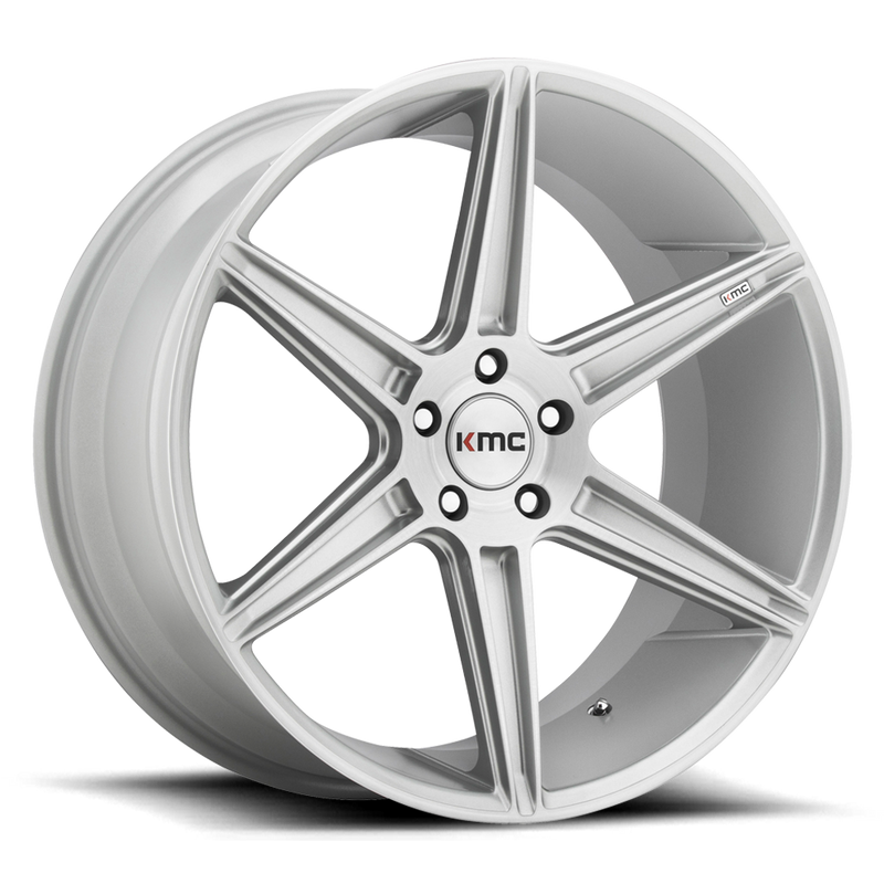 KMC Wheels - KM711 PRISM - Silver - Brushed Silver - 20" x 10.5", 35 Offset, 5x114.3 (Bolt Pattern), 72.6mm HUB