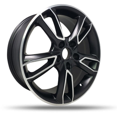 DTD - Replica - Black - Matte Black Machined - 18" x 7.5", 50 Offset, 5x114.3 (Bolt Pattern), 67.1mm HUB