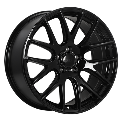 Dai Alloys - Autobahn - Black - Gloss Black - 19" x 8.5", 35 Offset, 5x120 (Bolt Pattern), 72.6mm HUB