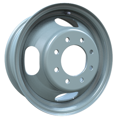 Envy Wheels - Dually Steel Wheel - Grey - GREY - 16" x 6.5", 127 Offset, 8x165.1 (Bolt Pattern), 117mm HUB