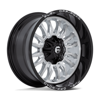 Fuel - D798 ARC - Silver - SILVER BRUSHED FACE WITH MILLED BLACK LIP - 20" x 10", -18 Offset, 6x135/139.7 (Bolt Pattern), 106.1mm HUB