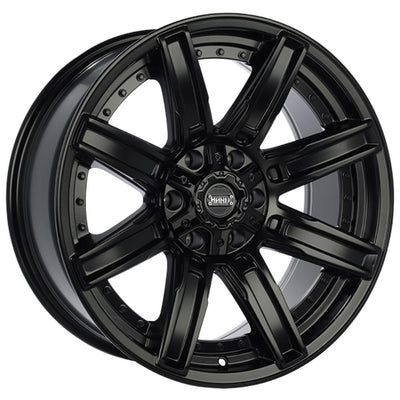 Ruffino HARD - FORGED - Black - Satin Black - 16" x 8", 45 Offset, 6x130 (Bolt Pattern), 84.1mm HUB
