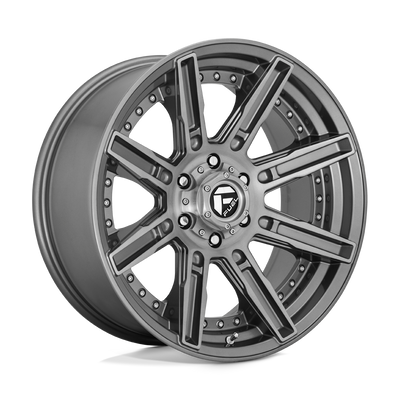 Fuel - D710 ROGUE PLATINUM - Gunmetal - BRUSHED GUN METAL TINTED CLEAR - 20" x 9", 1 Offset, 6x135 (Bolt Pattern), 87.1mm HUB