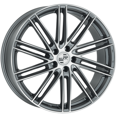 Mak Wheels - LEIPZIG - Gunmetal - GUN MET-MIRROR FACE - 21" x 9.5", 46 Offset, 5x130 (Bolt Pattern), 71.6mm HUB