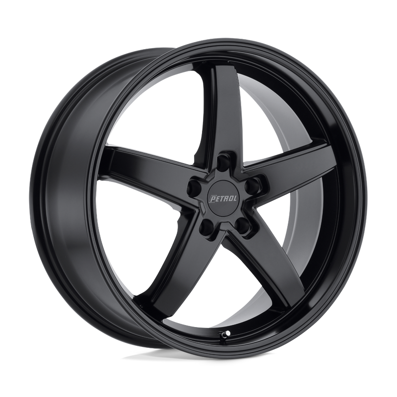 Petrol Wheels - P1B - Black - MATTE BLACK - 18" x 8", 40 Offset, 5x108 (Bolt Pattern), 72.1mm HUB