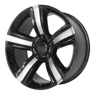 OE Creations - PR155 - Black - GLOSS BLACK MACHINED - 20" x 9", 18 Offset, 5x139.7 (Bolt Pattern), 77.8mm HUB
