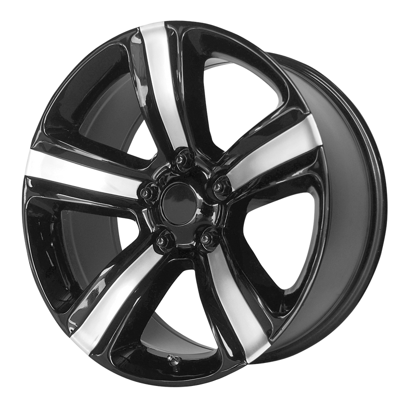 OE Creations - PR155 - Black - GLOSS BLACK MACHINED - 20" x 9", 18 Offset, 5x139.7 (Bolt Pattern), 77.8mm HUB