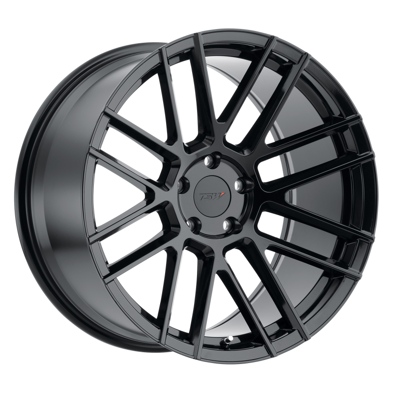 TSW Wheels - MOSPORT - Black - GLOSS BLACK - 19" x 8.5", 2 Offset, 5x120 (Bolt Pattern), 76.1mm HUB