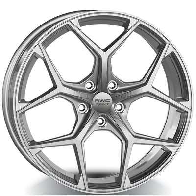 RWC - AD970 - Silver - Gloss Silver - 21" x 8.5", 35 Offset, 5x112 (Bolt Pattern), 66.45mm HUB
