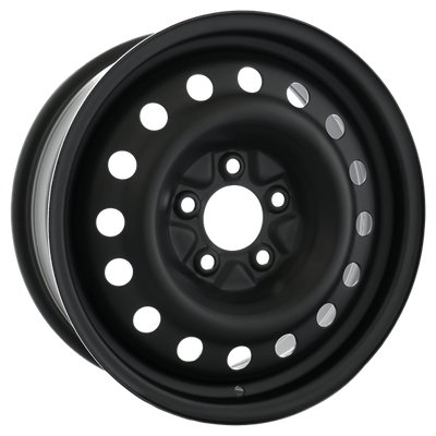 Envy Wheels - NX6 STEEL WHEEL - Black - FLAT BLACK - 16" x 6.5", 40 Offset, 5x114.3 (Bolt Pattern), 71.5mm HUB