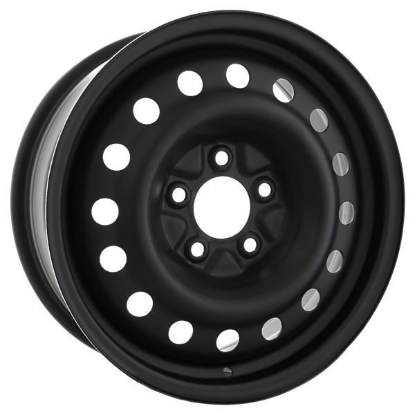 Envy Wheels - NX6 STEEL WHEEL - Black - FLAT BLACK - 16" x 6.5", 40 Offset, 5x114.3 (Bolt Pattern), 71.5mm HUB