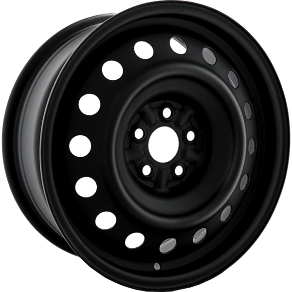 Envy Wheels - NX4 STEEL WHEEL - Black - FLAT BLACK - 16" x 6.5", 40 Offset, 5x100 (Bolt Pattern), 56.1mm HUB