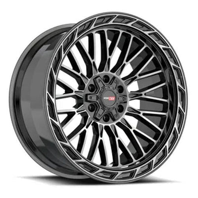 Vortek Offroad - VRP-502 FORZA - Black - Black Diamond Cut with Dark Tint - 20" x 10", -18 Offset, 6x135/139.7 (Bolt pattern), 106.1mm HUB